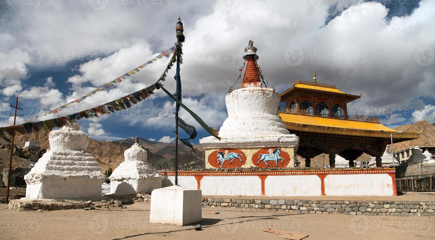 Stupas and Friendship Gate in Leh photo