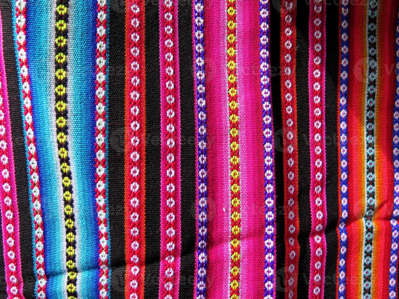 South America Indian woven fabrics photo