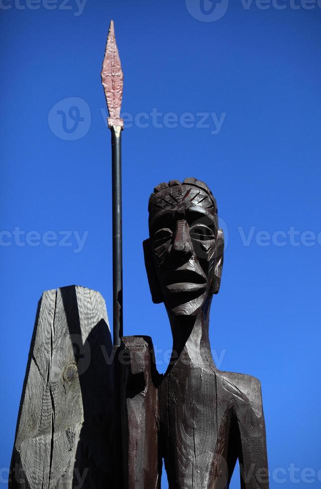 African wooden statue photo
