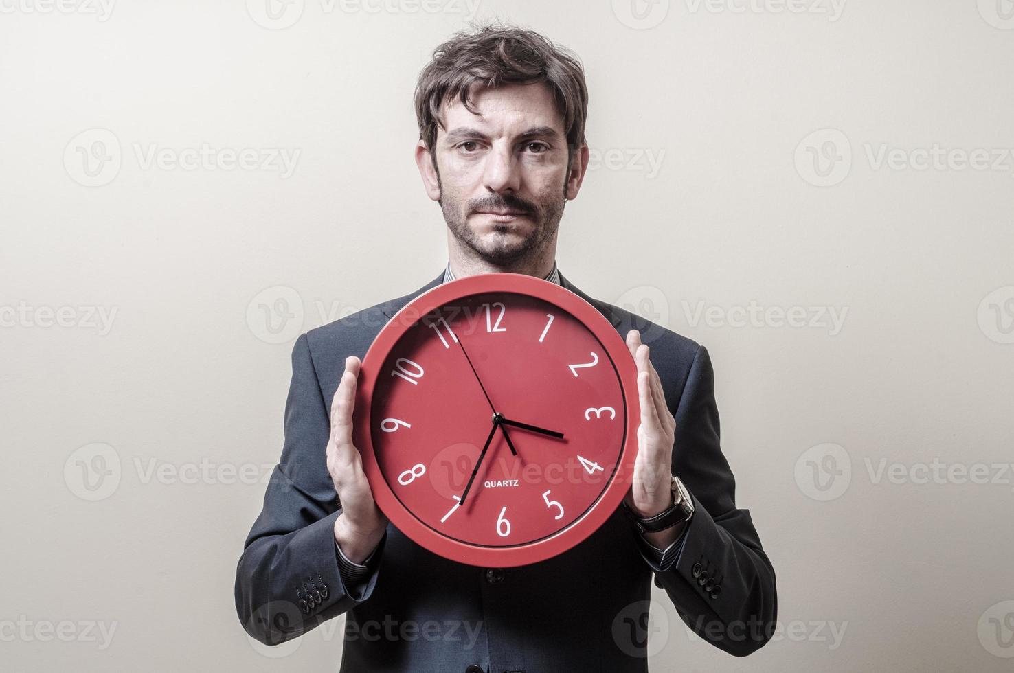 businessman with clock photo
