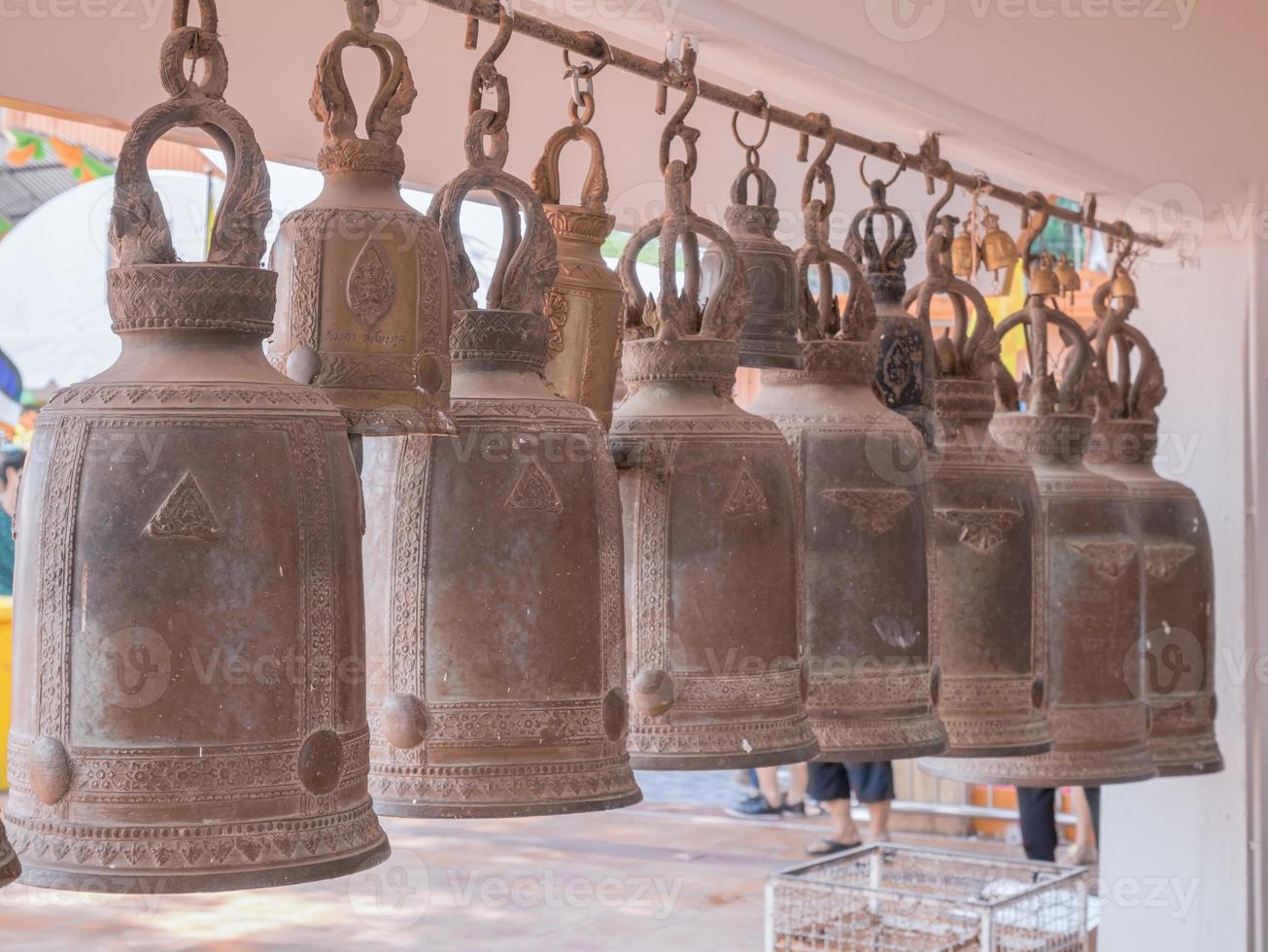 bells in a buddhist temple photo
