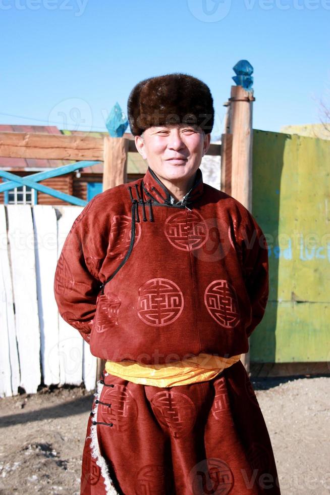 mongol vistiendo tradicional del foto