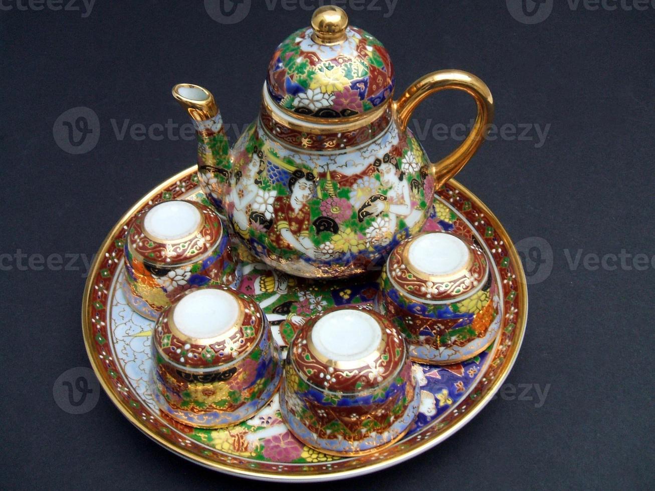 Vintage traditional Chinese tea set 881930 Stock Photo at Vecteezy
