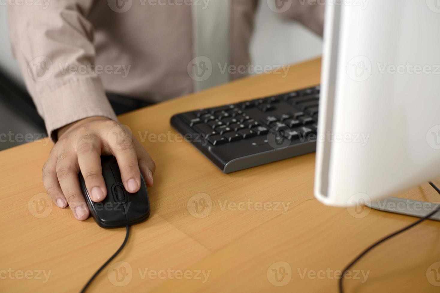 Business Man Typing With Keyboard photo