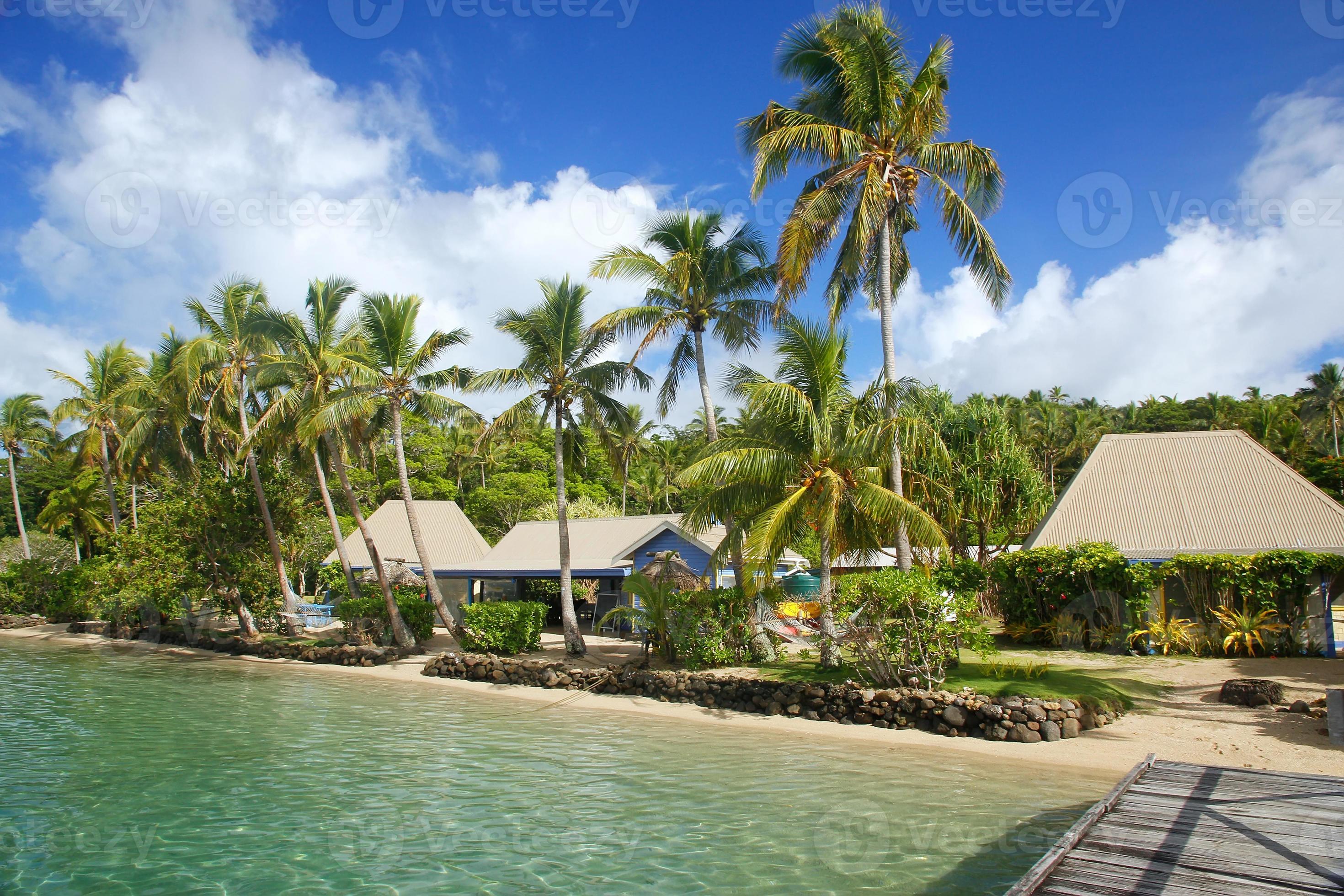 Tropical resort at Nananu-i-Ra island, Fiji photo