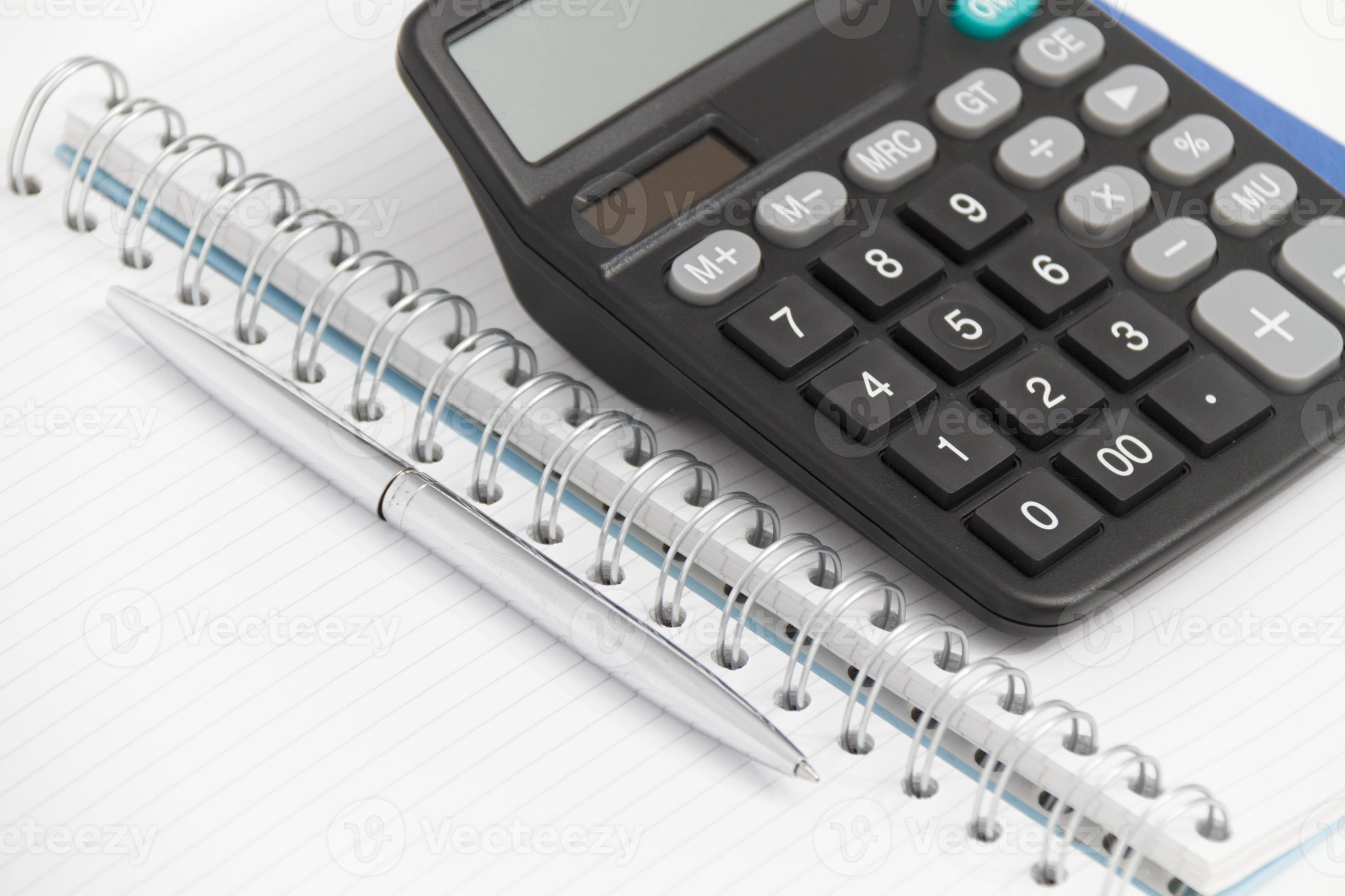 Business concept with calculator, pen and notebook 893502 Stock Photo