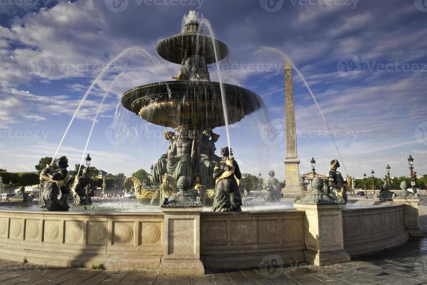 Fountains at Place de la Concord, Paris photo