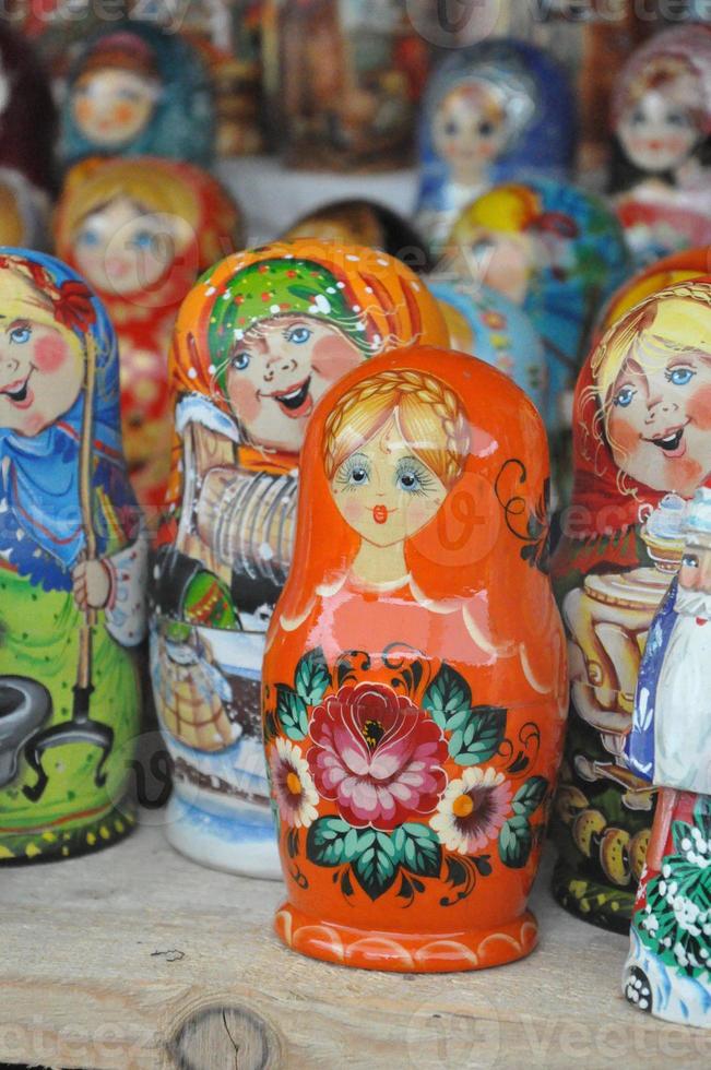 Family of matryoshka doll from russia photo