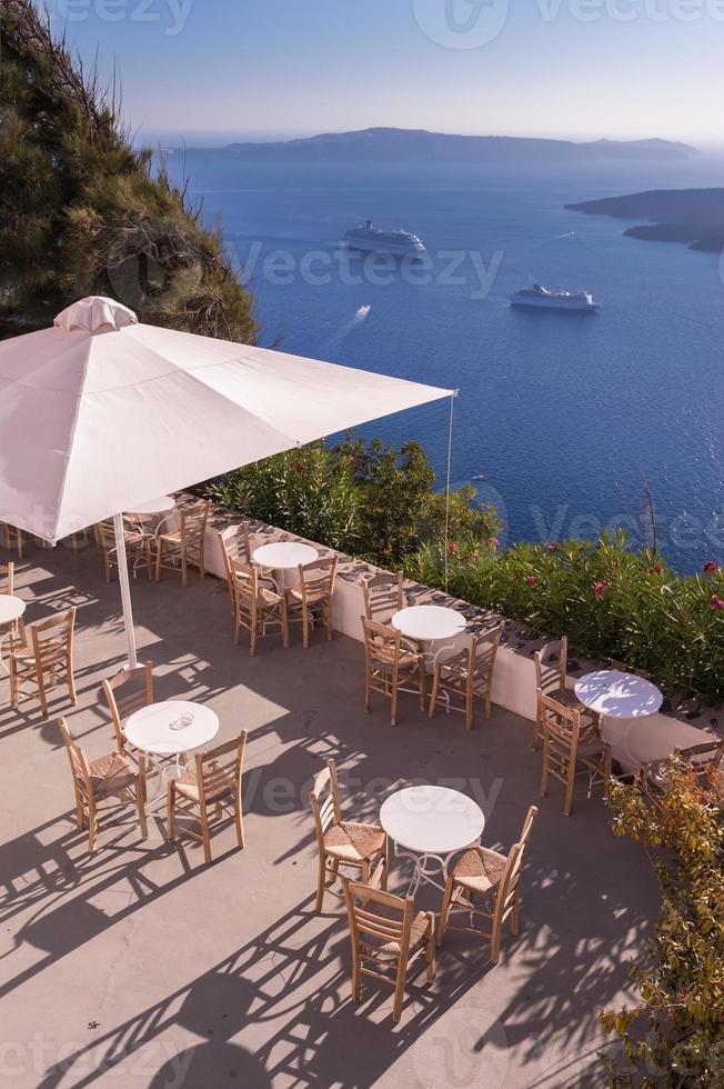 View on Caldera, Santorini, Greece photo