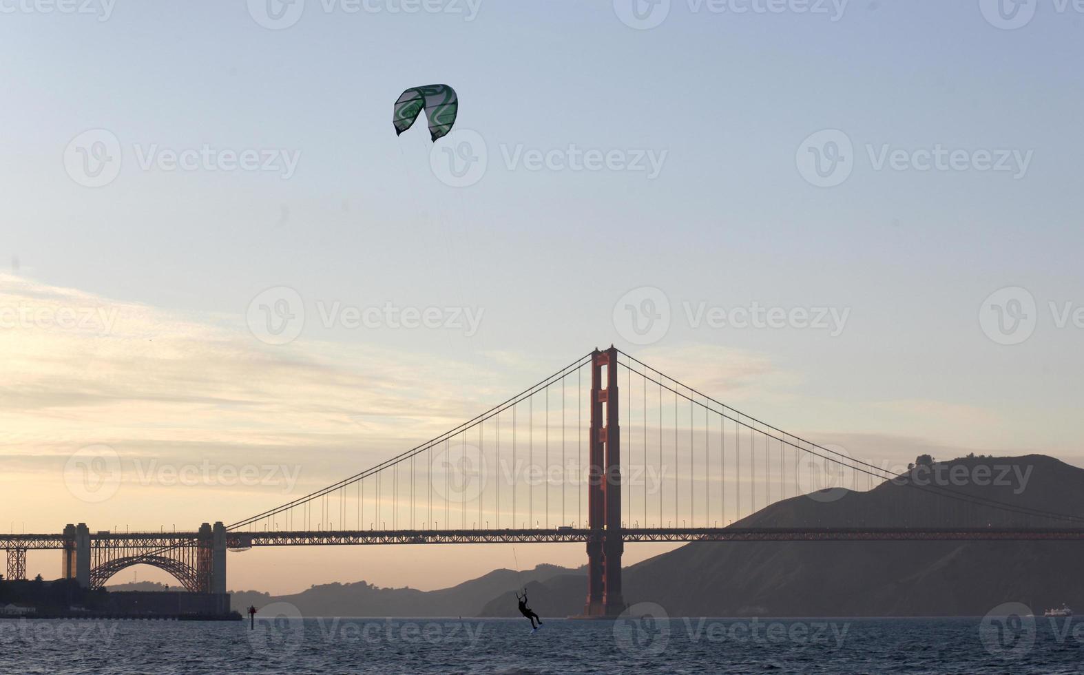 Kite surfing, San Francisco Bay photo