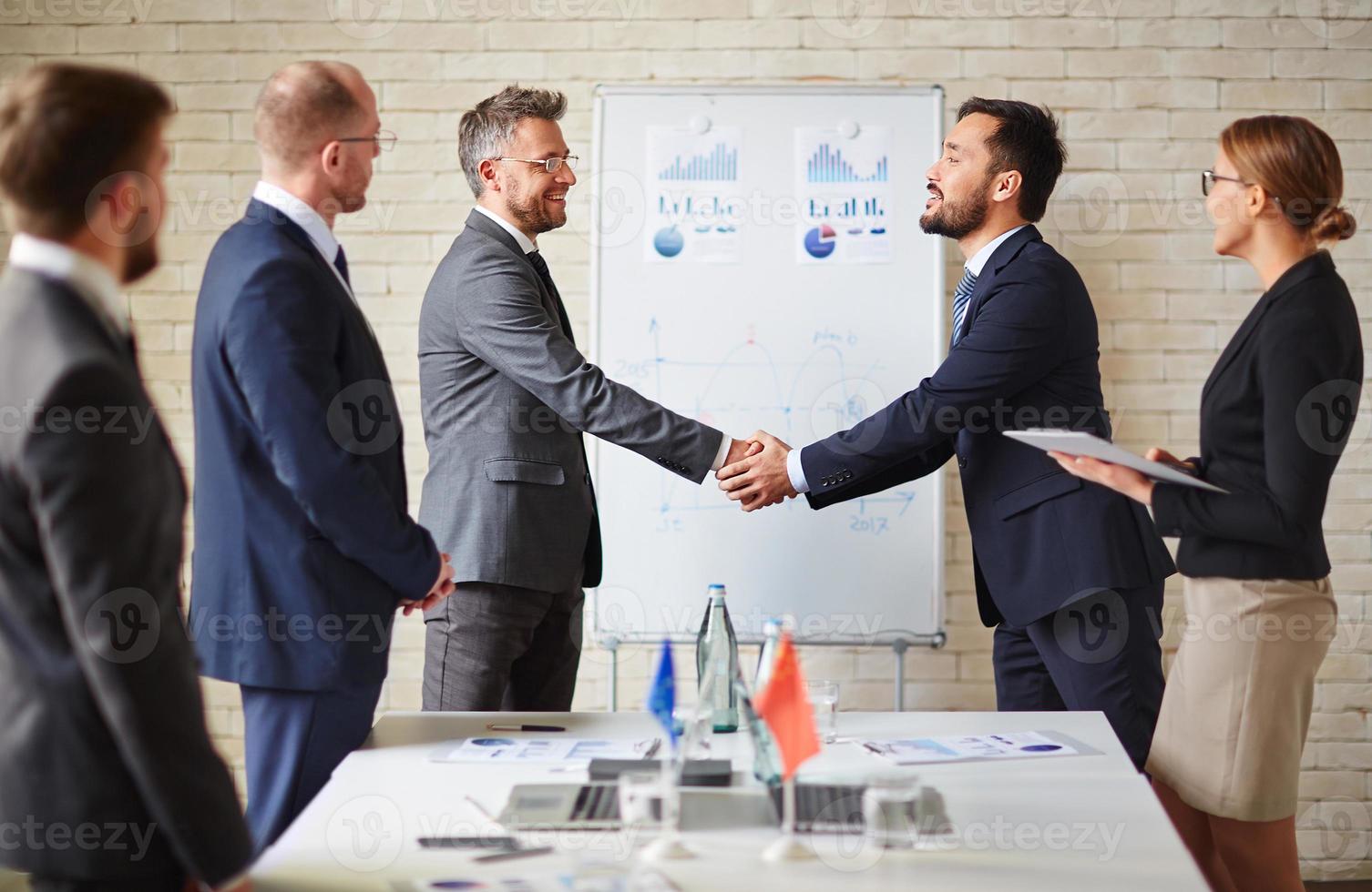 Business handshaking photo