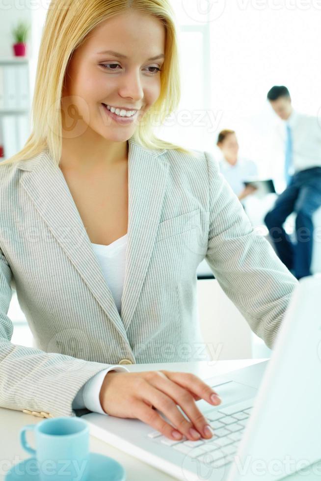 Woman typing 906513 Stock Photo at Vecteezy