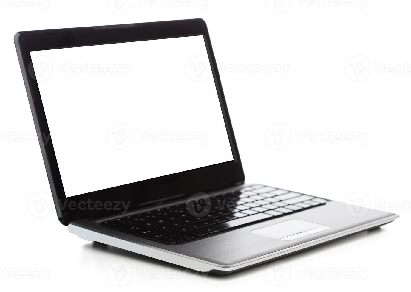 laptop computer with blank black screen 909716 Stock Photo at Vecteezy