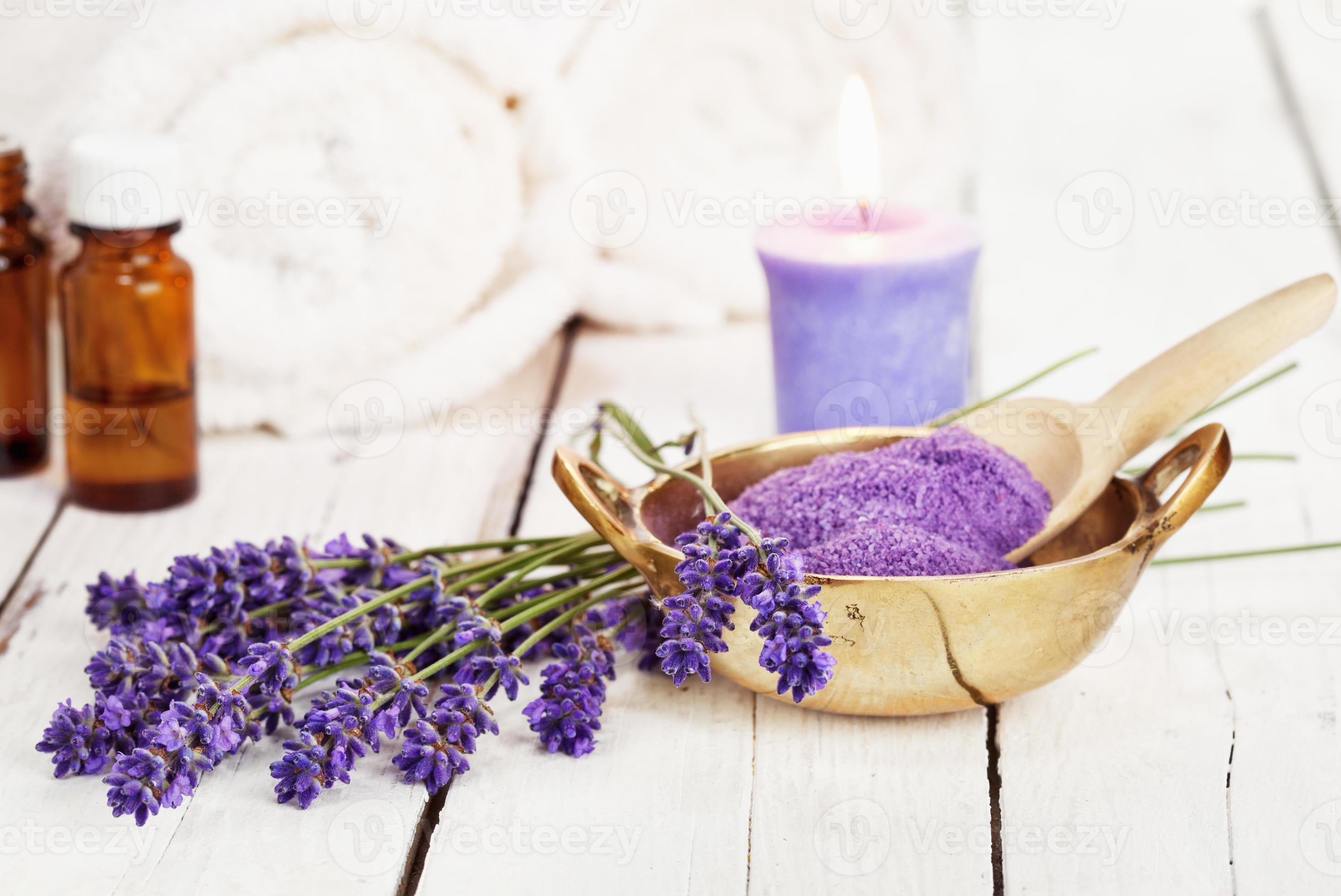 lavender bath salt and massage oil - beauty treatment photo