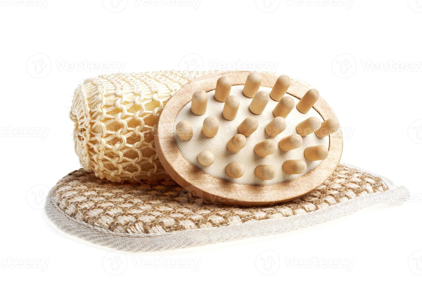 SPA accessories isolated on a white background photo
