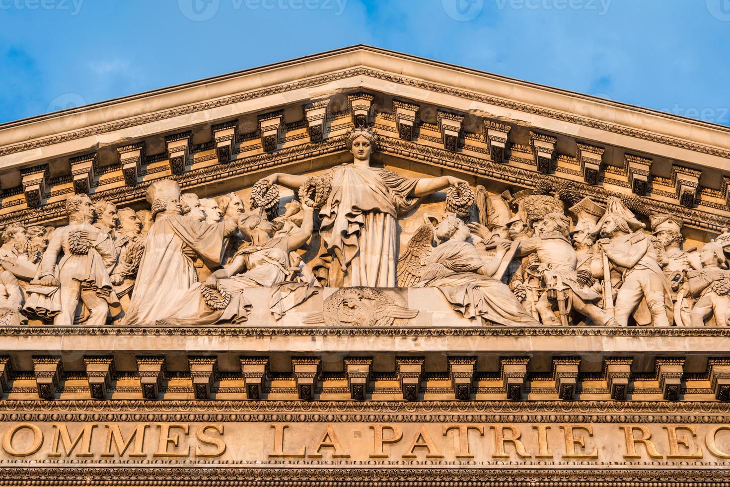 El panteón, París Francia-detalle arquitectónico foto