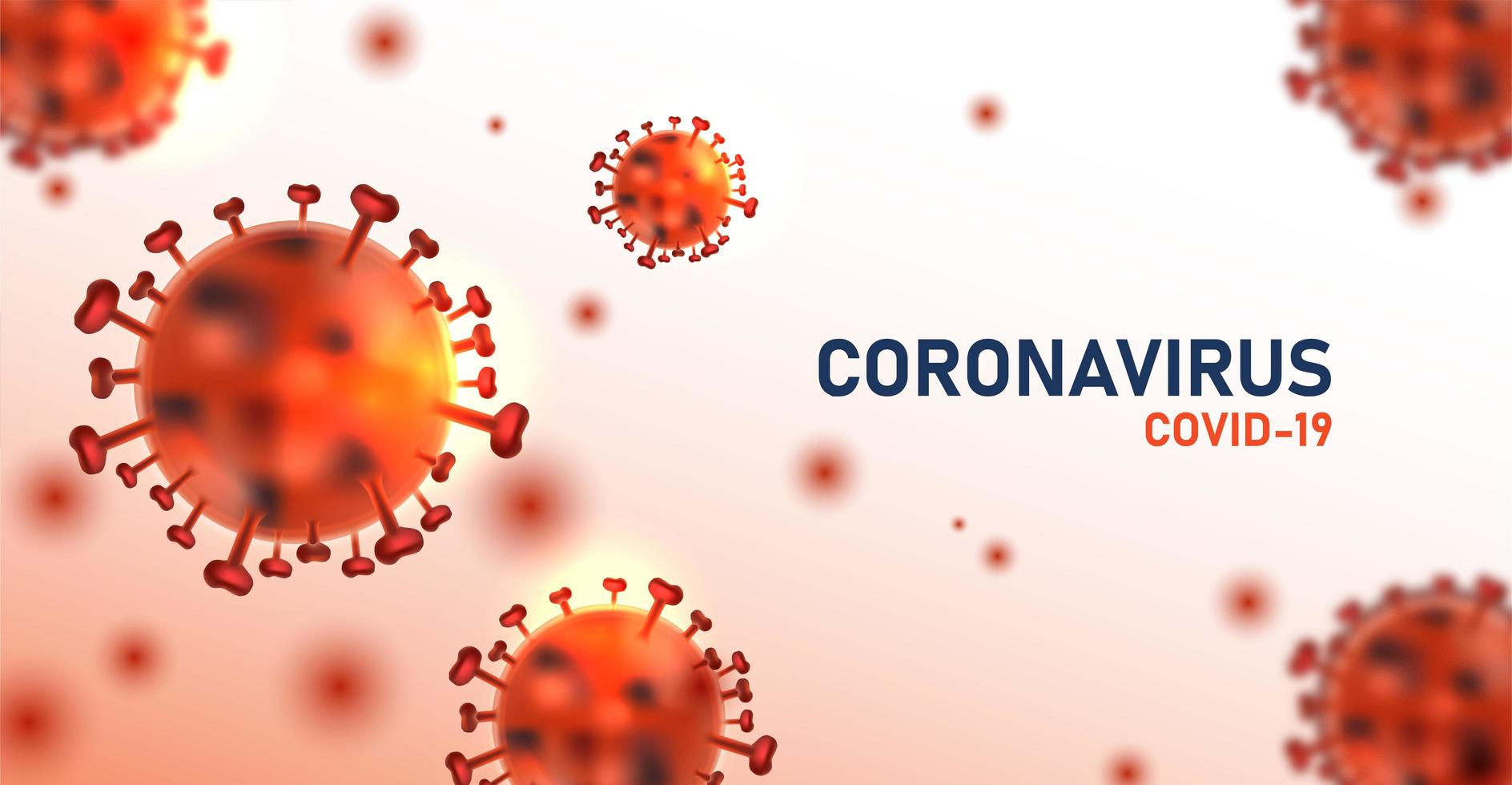 Red Coronavirus Infection Poster vector