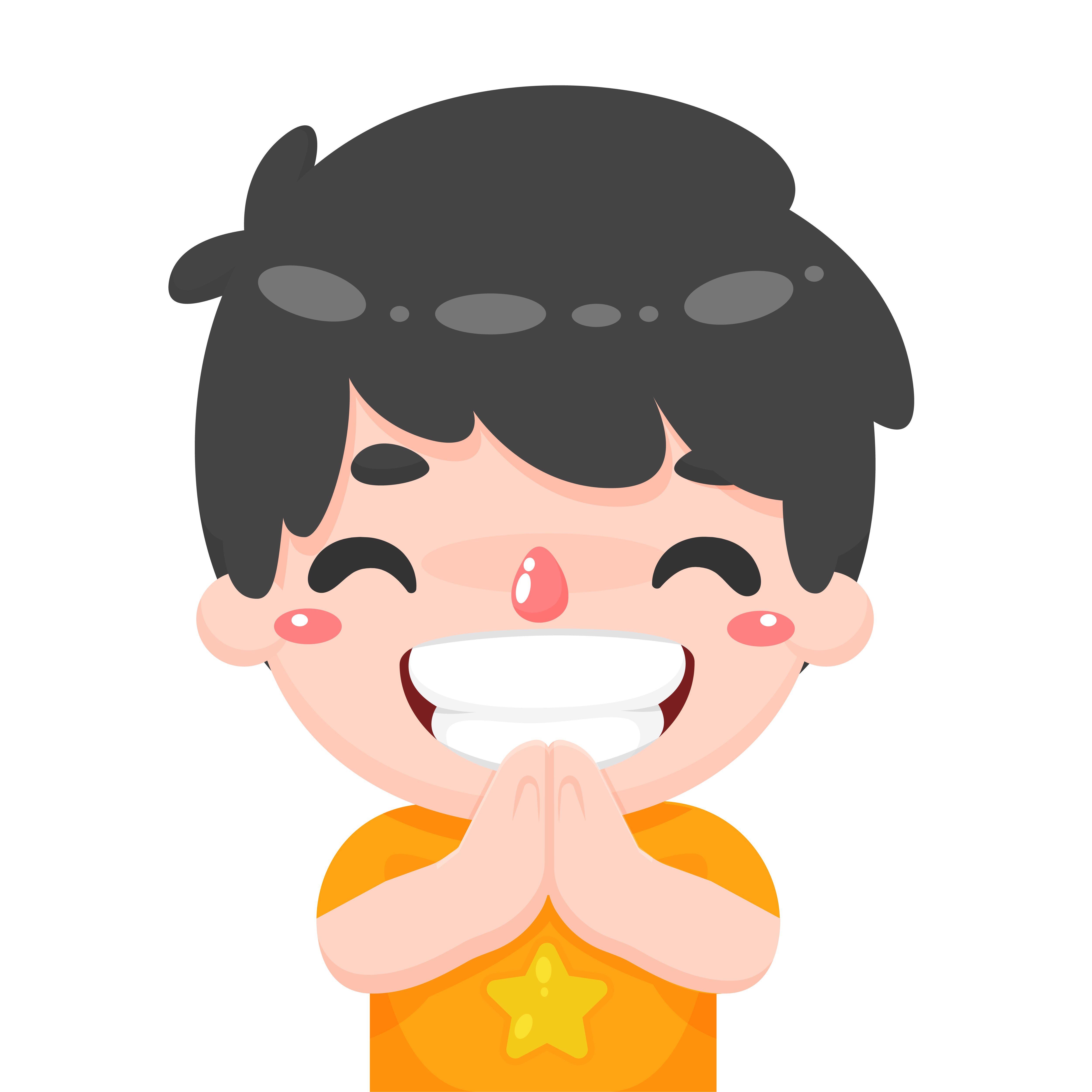 Cartoon boy greeting in a Thai Manner 912126 Vector Art at Vecteezy