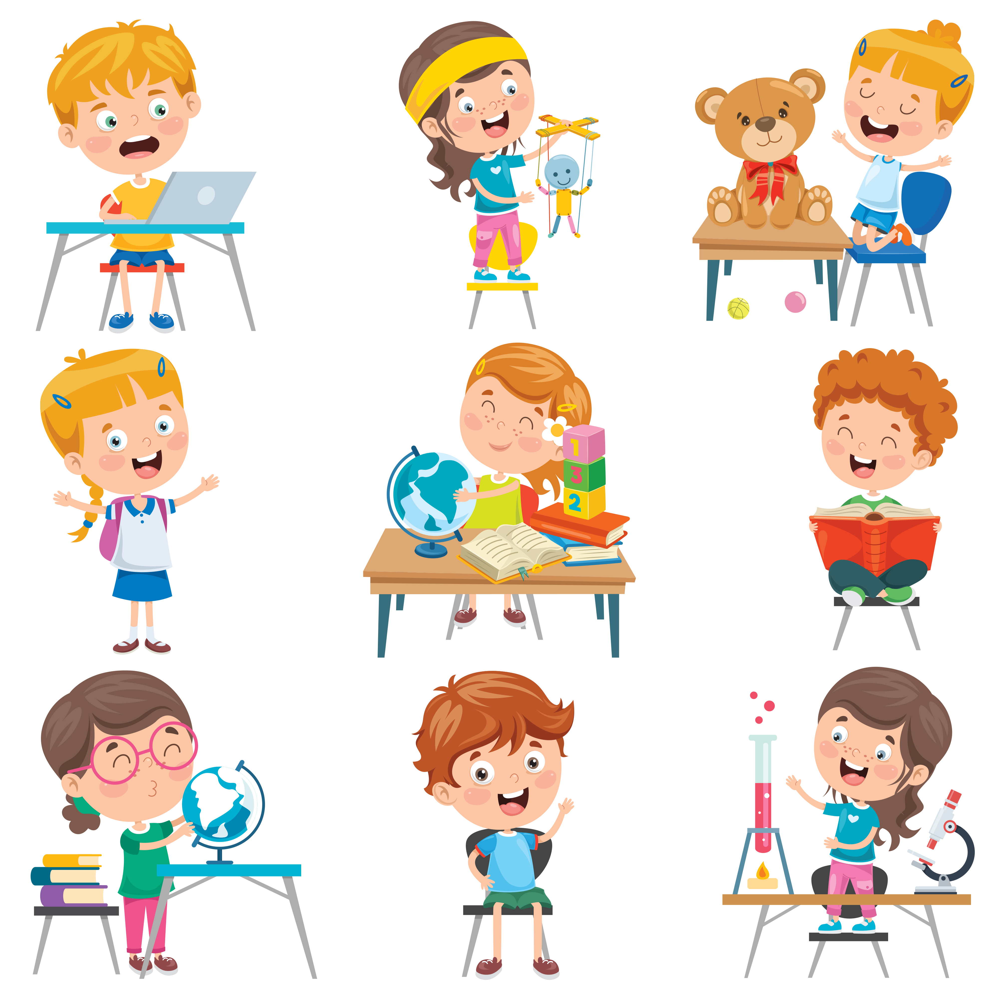 Classroom Activity Cartoon