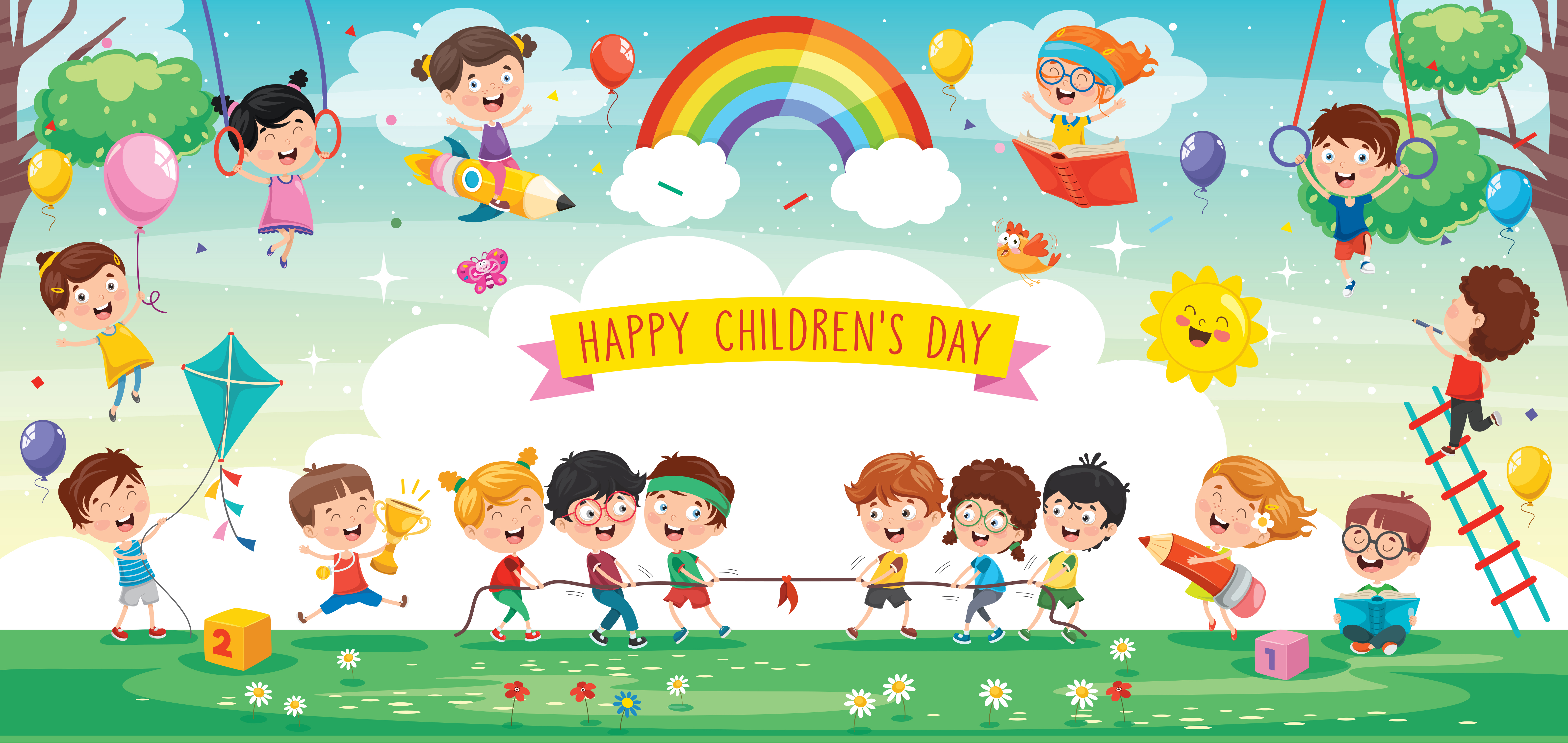 Cute Children Playing in Abstract Nature - Download Free ...