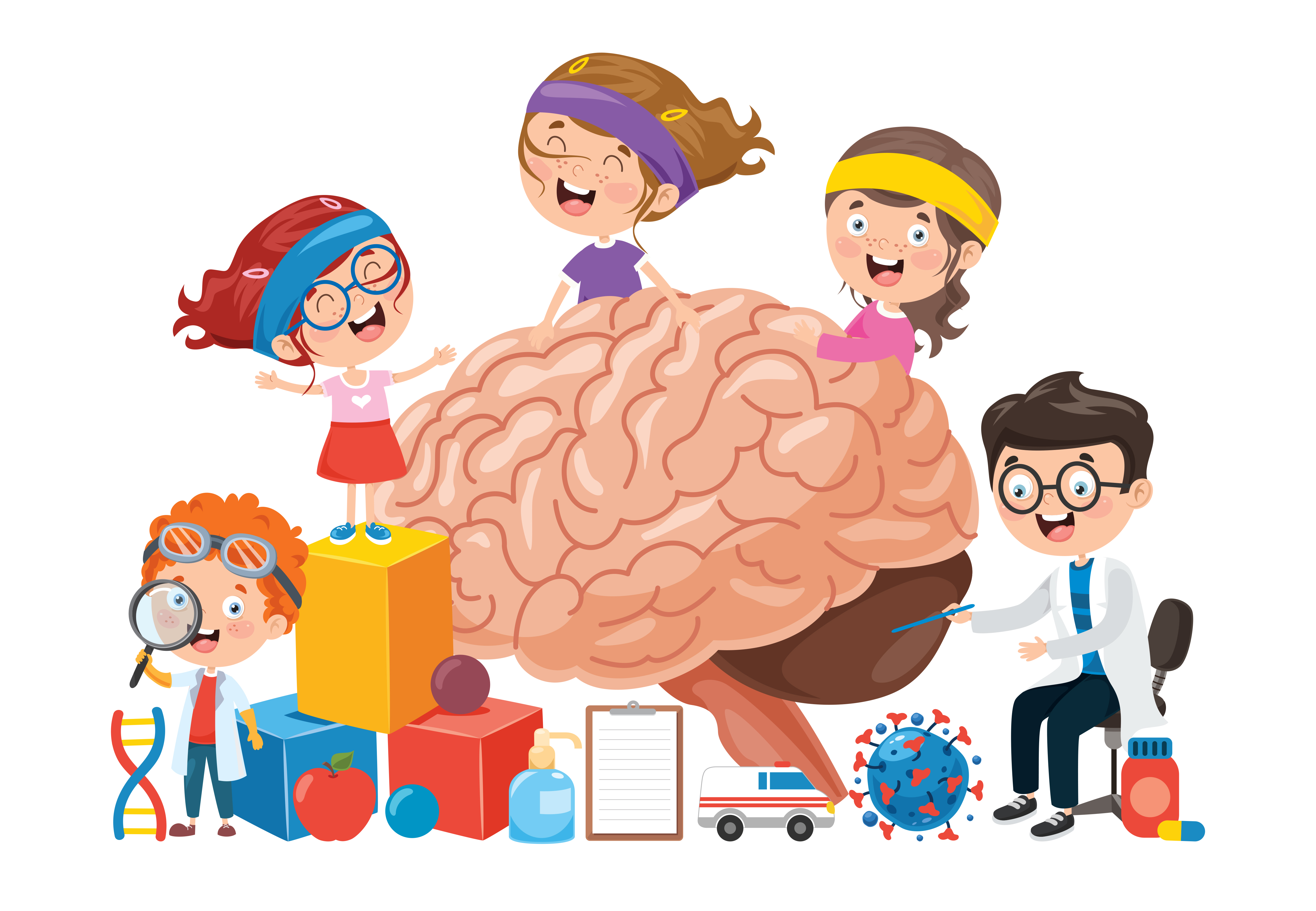 Cartoon Concept Of Human Brain and Children 913538 Vector Art at Vecteezy Cartoon Concept Of Human Brain and Children 913538 Vector Art at Vecteezy