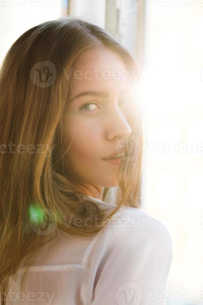 woman in light flare photo