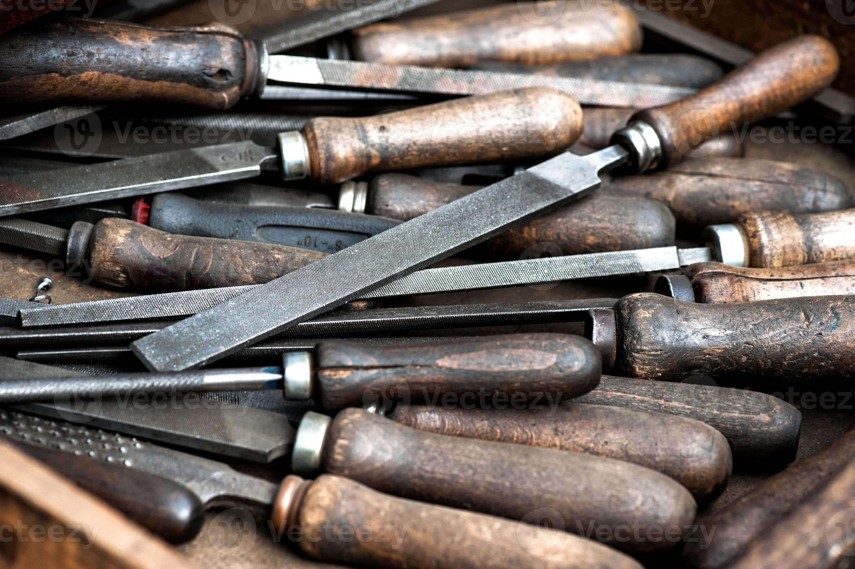 Collection of old rasps or files 927713 Stock Photo at Vecteezy