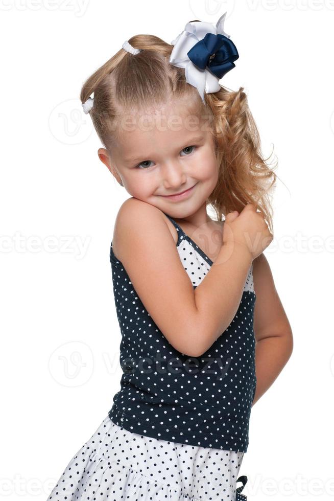 Portrait of an adorable little girl photo