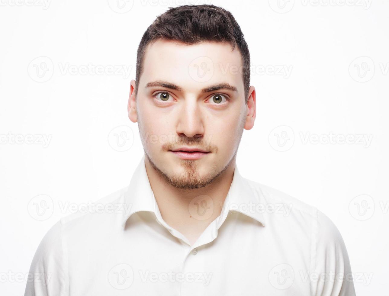 young business man wearing white shirt photo
