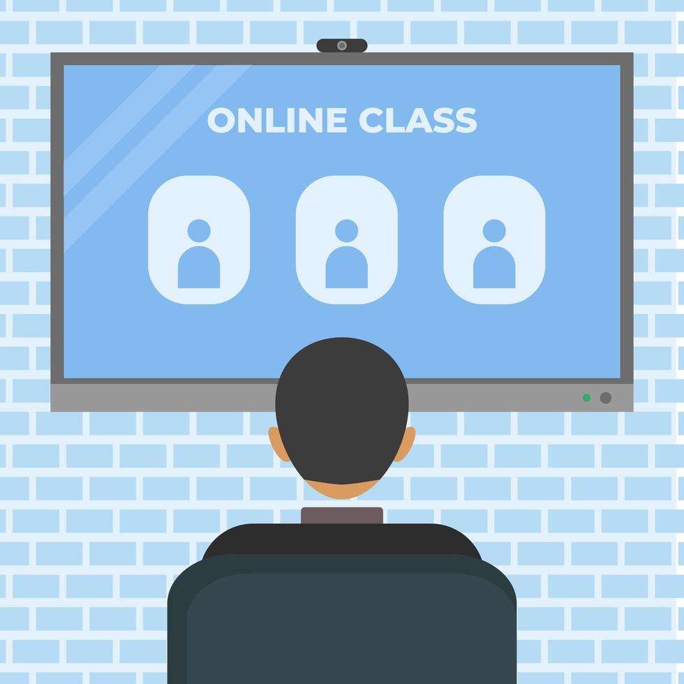 Online Class Video Conference vector