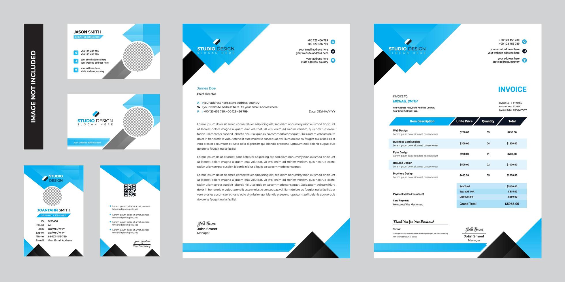 Modern Business Corporate Stationery Template Design vector