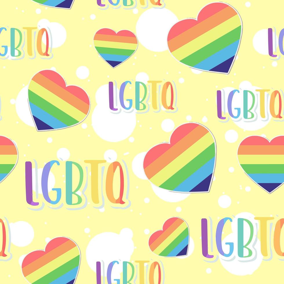 Repetitive colorful background for pride month, equality and freedom. vector