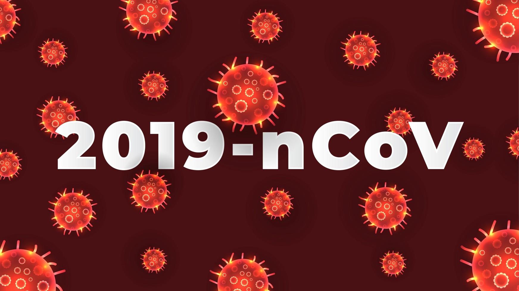 Red Coronavirus COVID-19 Background vector