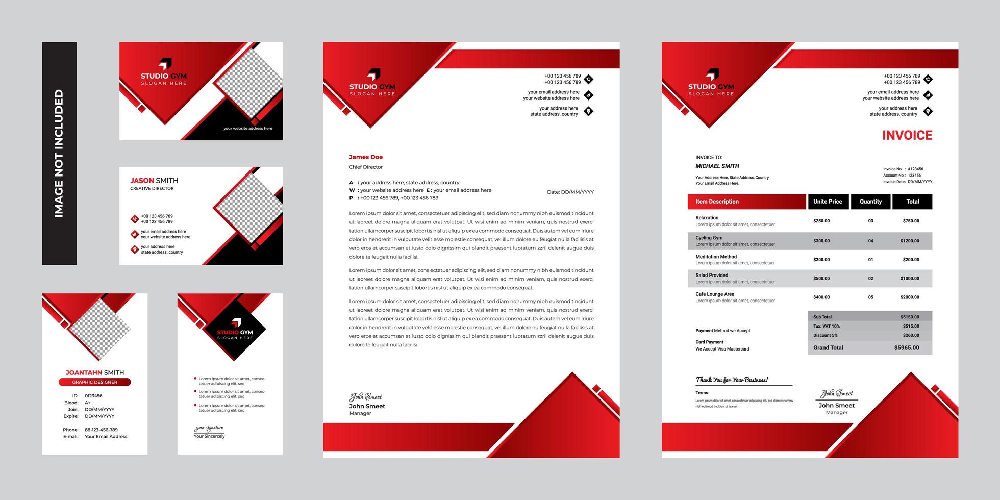 Modern Business Corporate Stationery Template Design vector