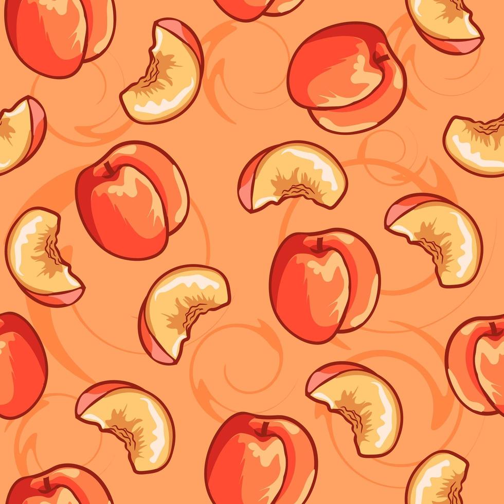 Illustration of a repetitive texture of summer fruits  vector