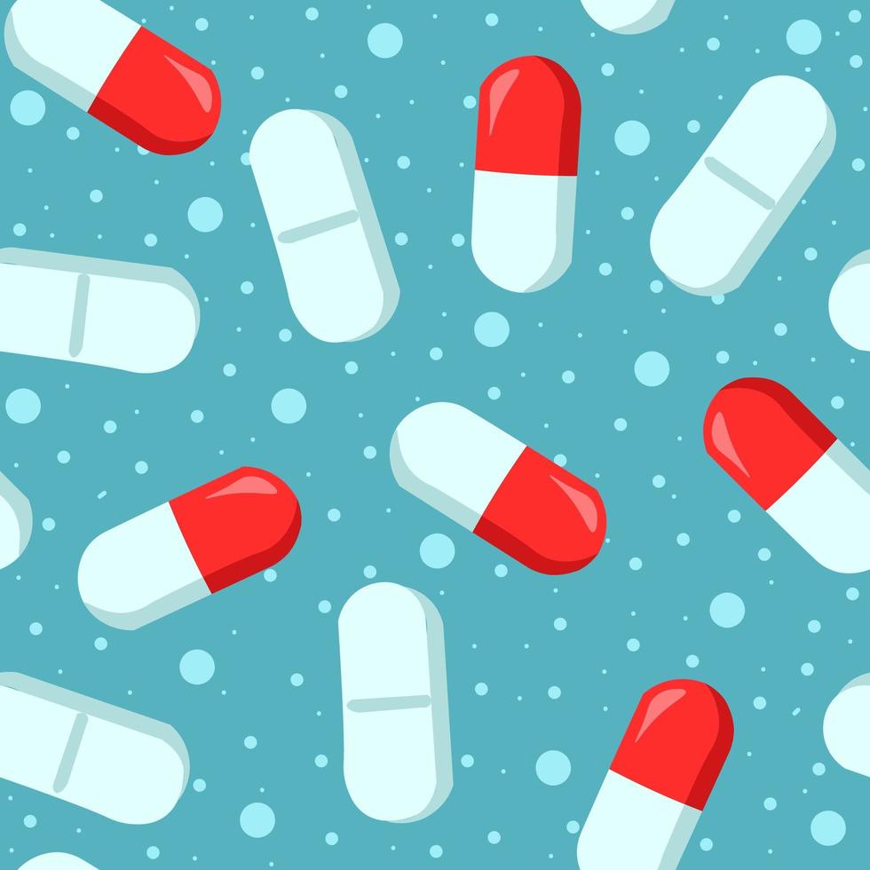 Illustration of white tablet pills. vector