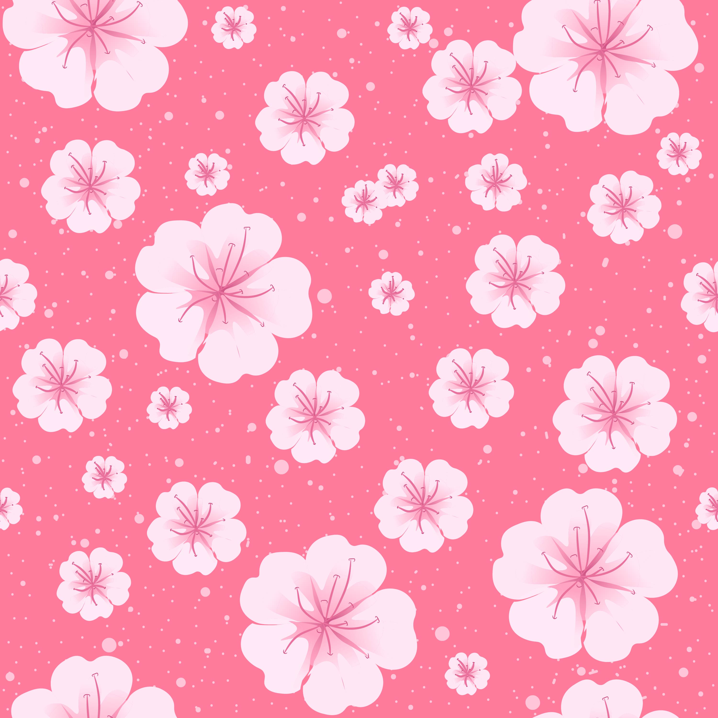Sakura spring flowers in bloom seamless pattern. 931875 Vector Art at