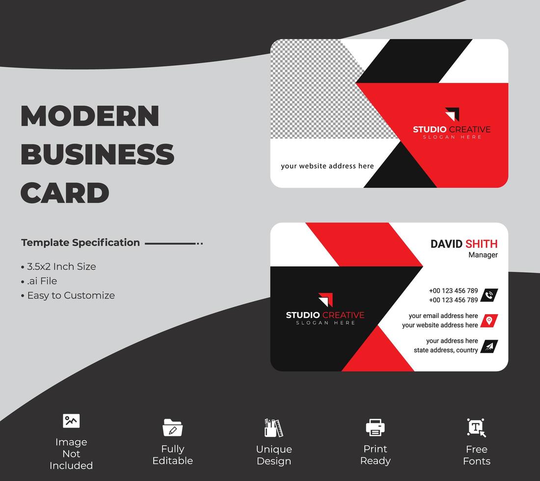 Modern Business Card Template Design vector