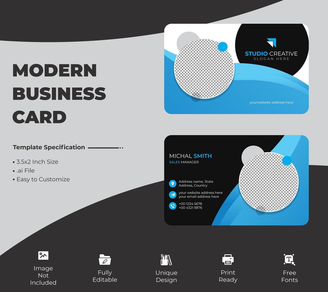 Modern Business Card Template Design vector