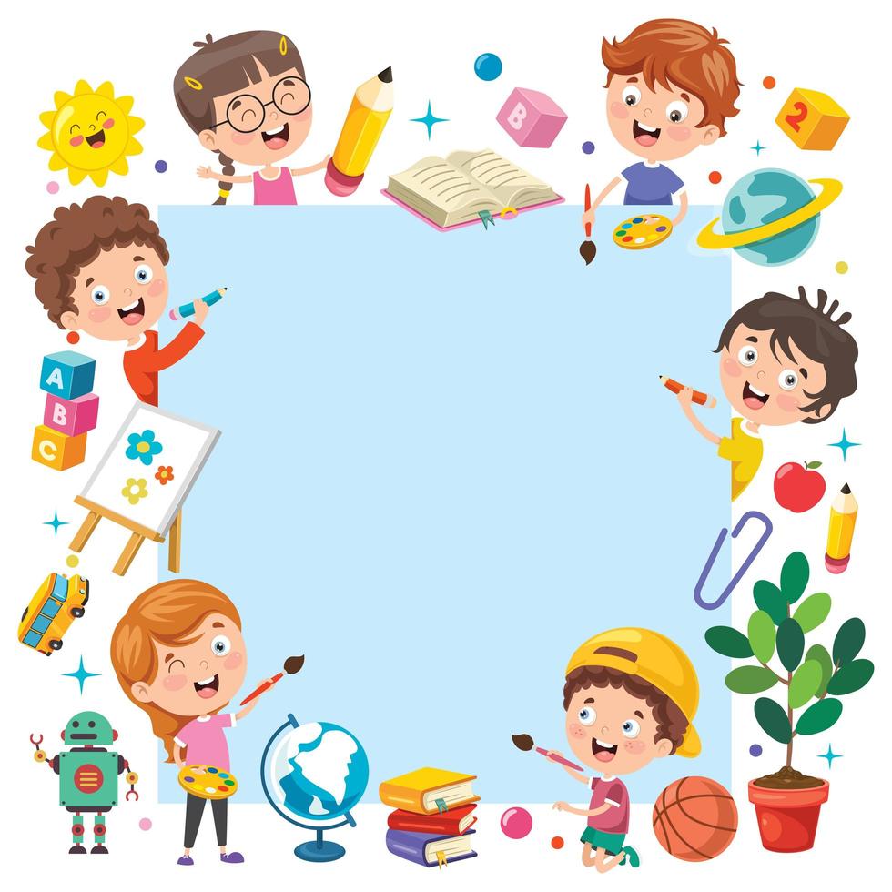 Niños de dibujos animados con un marco con espacio de copia 931919 Vector en Vecteezy Niños de dibujos animados con un marco con espacio de copia 931919 Vector en Vecteezy
