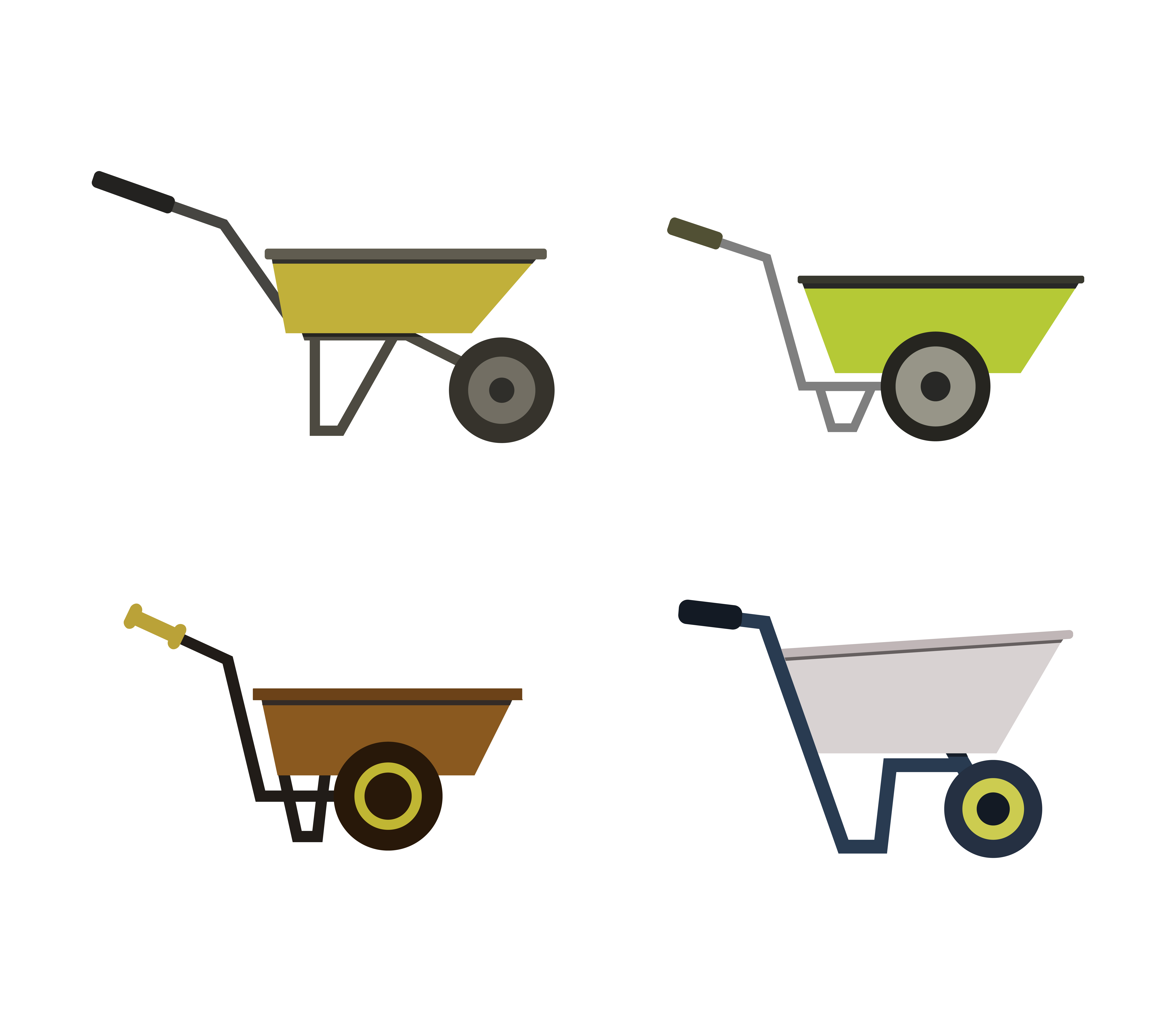 Wheelbarrow Icon Set 931950 Vector Art at Vecteezy