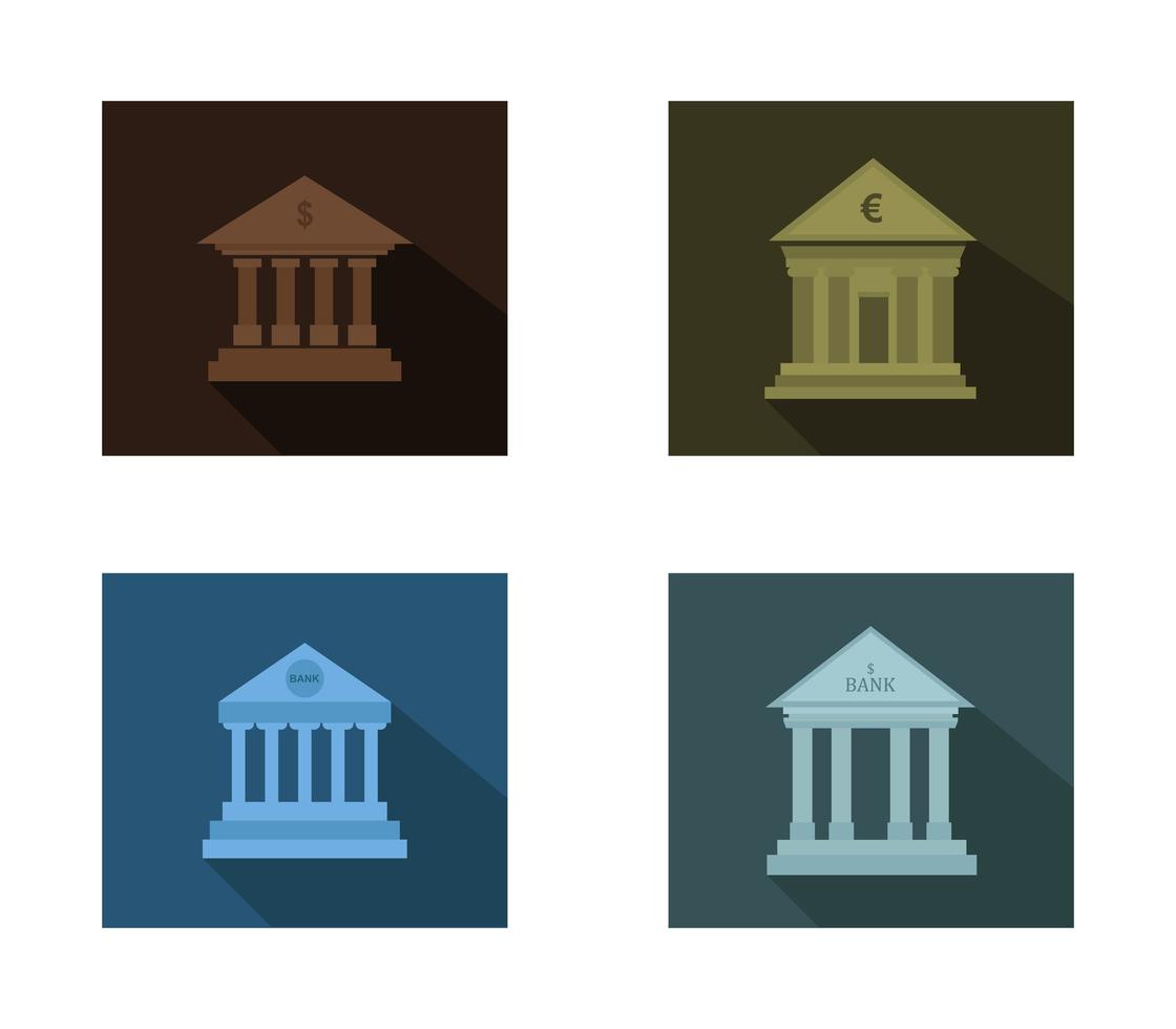 Bank Icon Set  vector