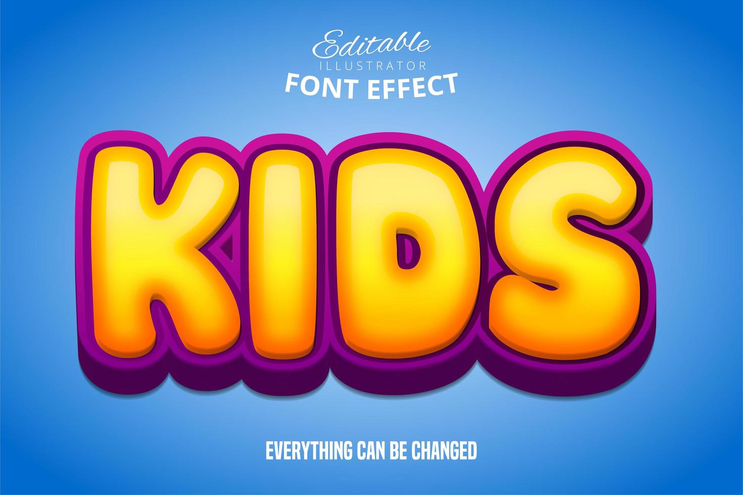 Kids Bubble Text Effect 932078 Vector Art at Vecteezy