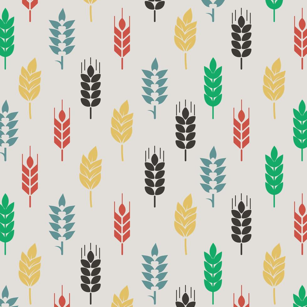 Colorful Wheat Pattern vector