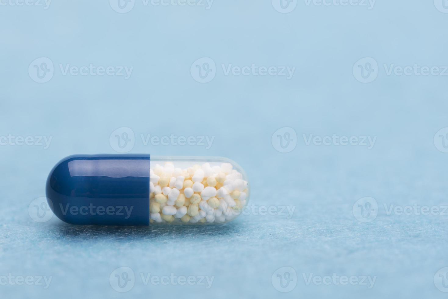 Blue capsule photo
