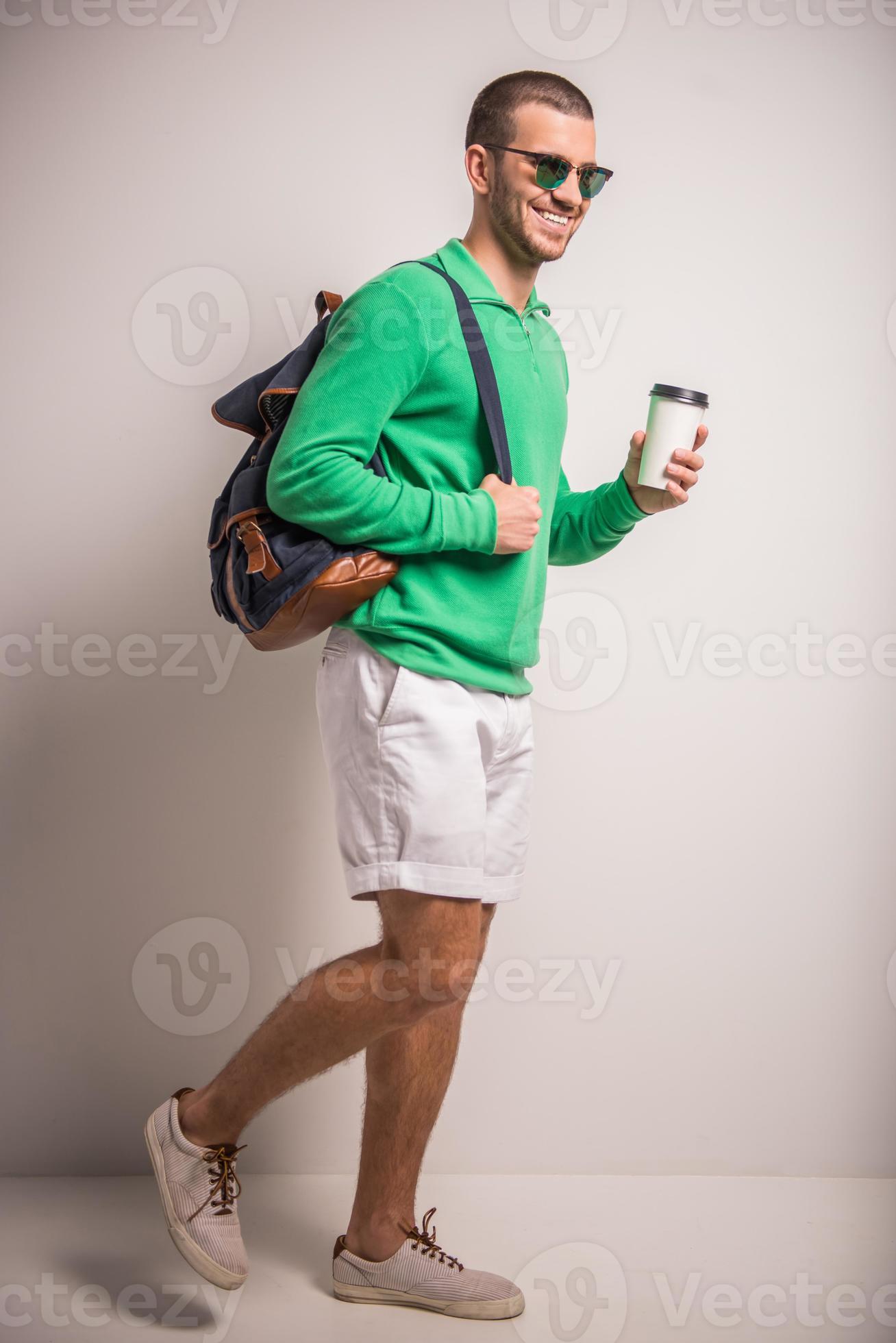 Man drinking coffee photo