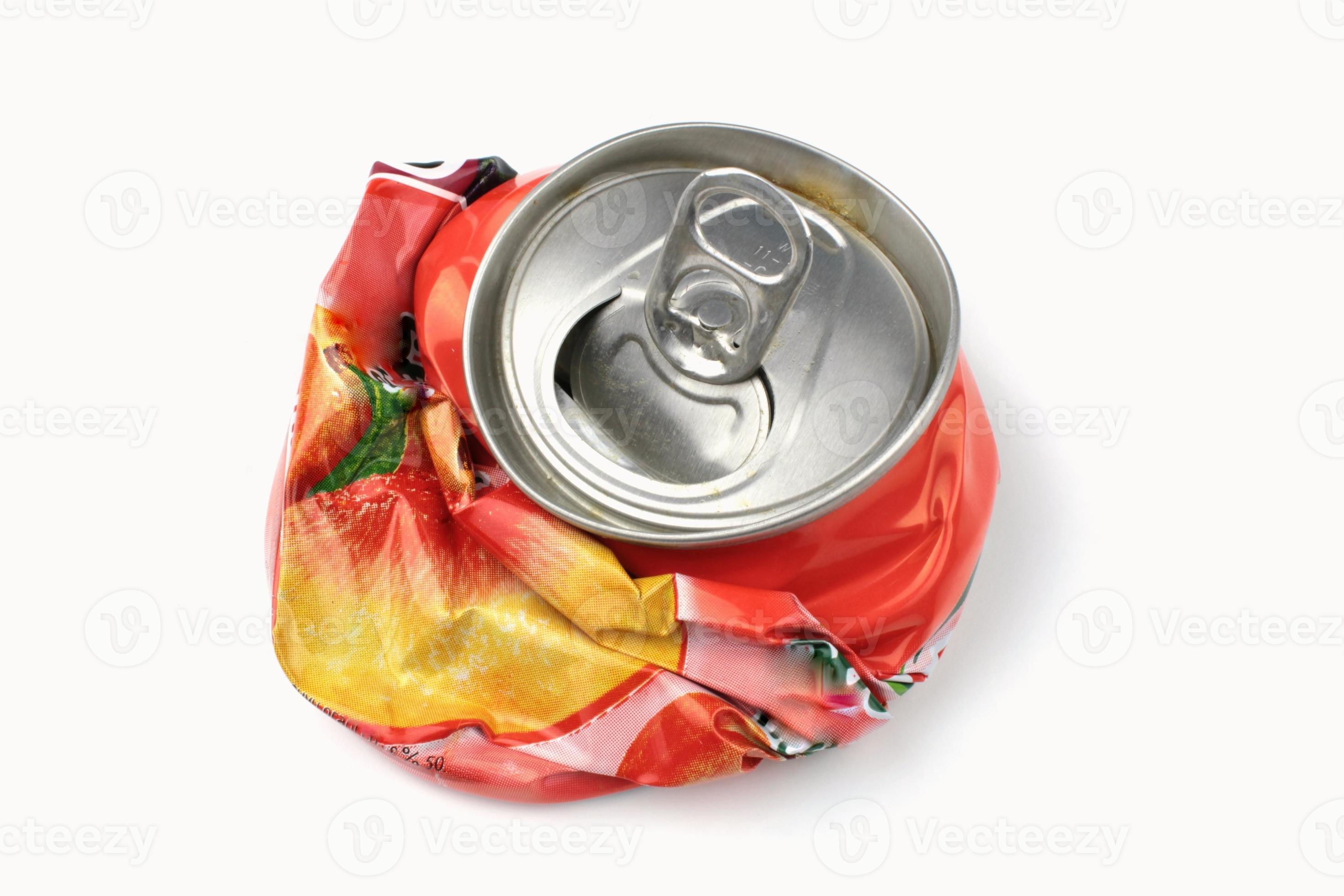 smashed soda can