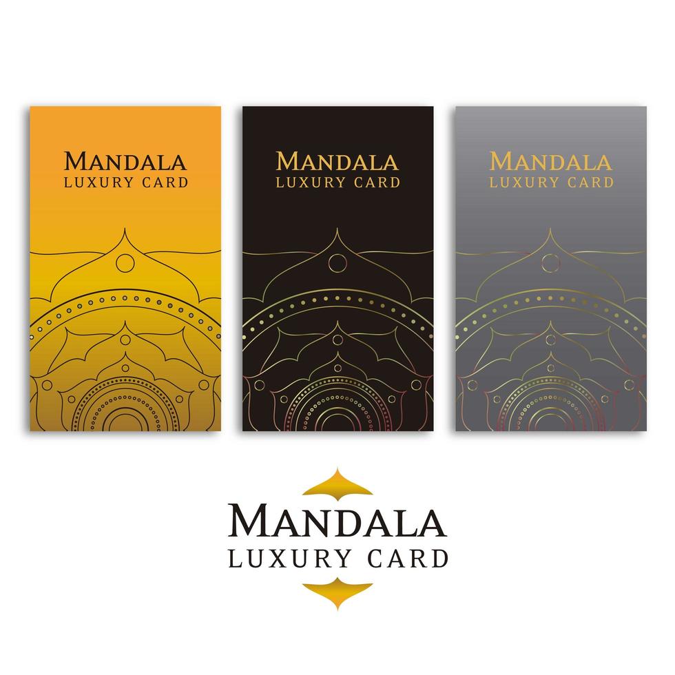 Mandala Luxury Cards vector