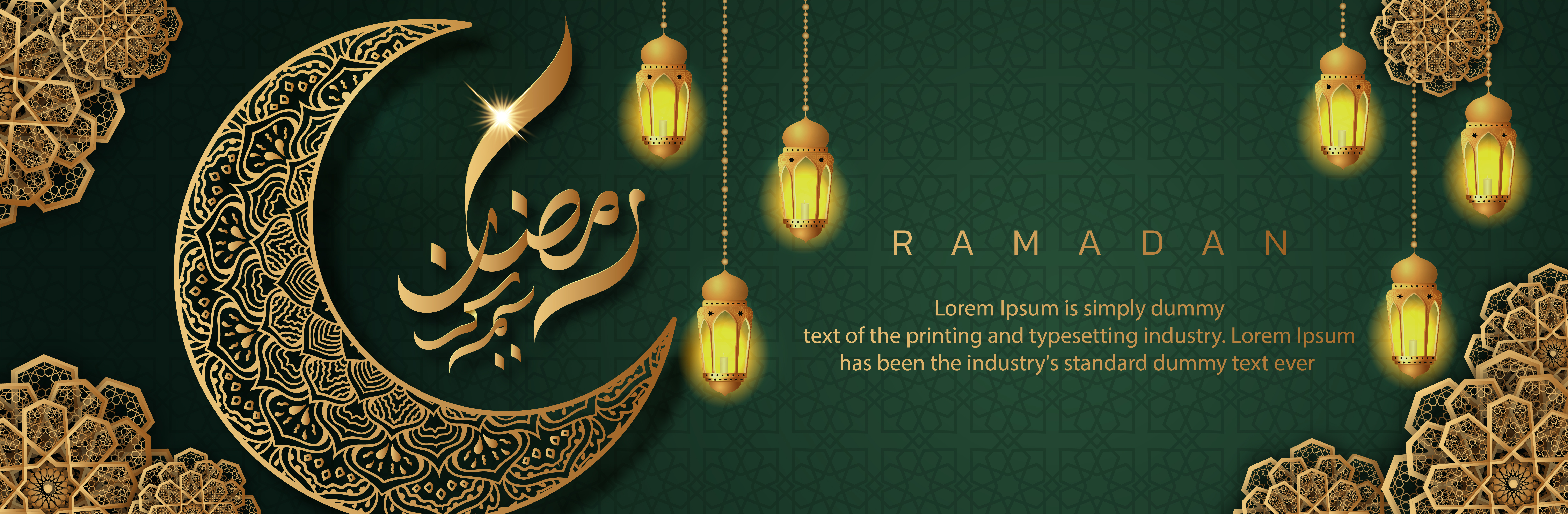 Ramadan Kareem Bright Poster 935630 Vector Art At Vecteezy