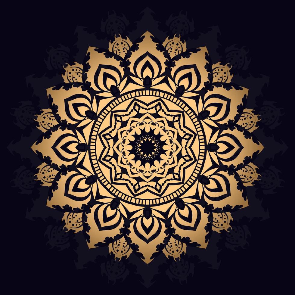 Fondo de mandala de estrella de oro vector